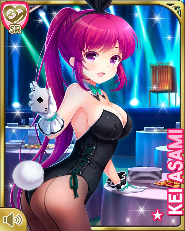 1girl, :d, animal_ears, asami_kei, ass, black_leotard, bow, bowtie