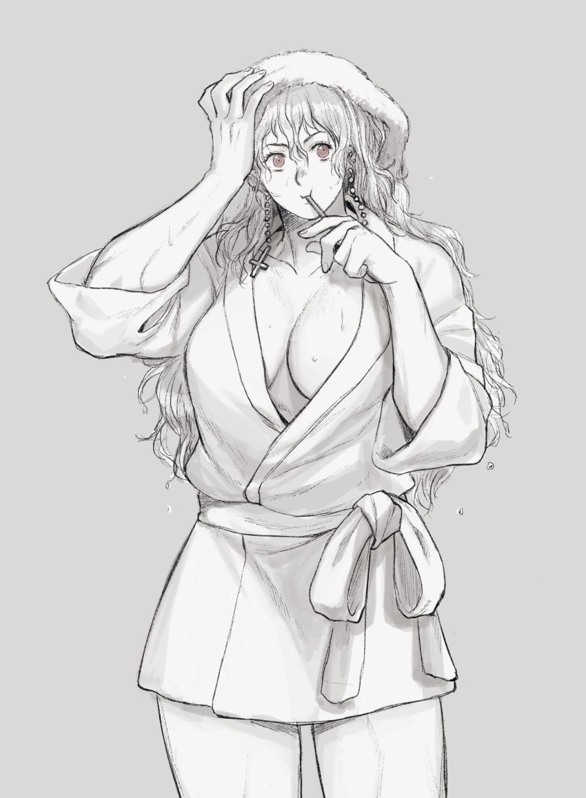 1girl, bathtub, breasts, dorohedoro, hair_between_eyes, highres, ki_(mxxxx), long_hair