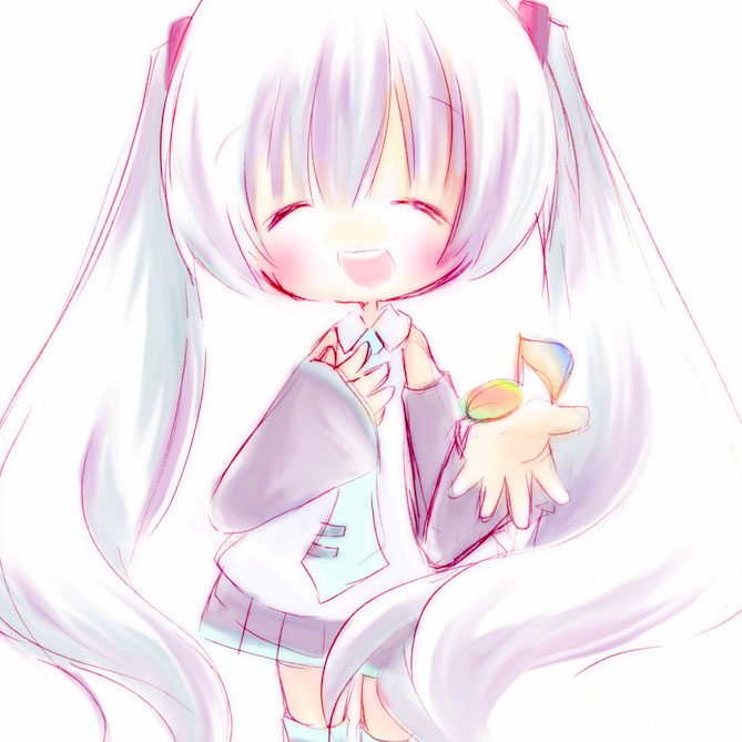 hatsune_miku, keimari, long_hair, necktie, solo, tagme, twintails, vocaloid