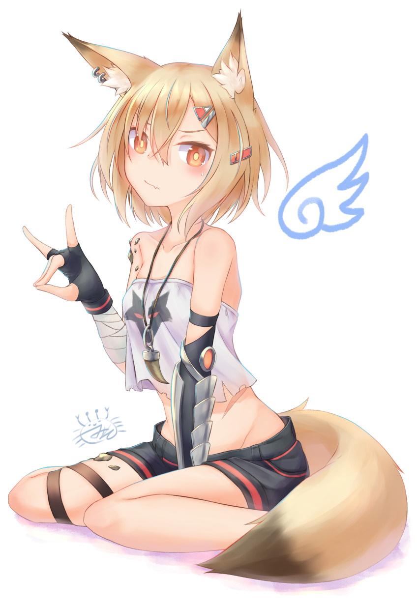 1girl, absurdres, animal_ear_fluff, animal_ears, arknights, bandaged_arm, bandages, black_gloves