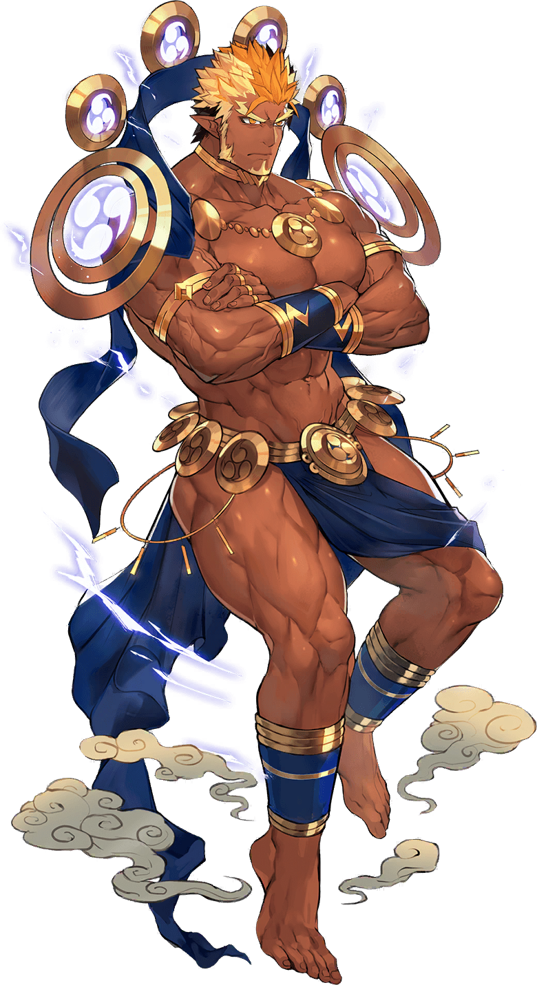 1boy, abs, ass, bara, bare_pectorals, barefoot, blonde_hair, brown_hair