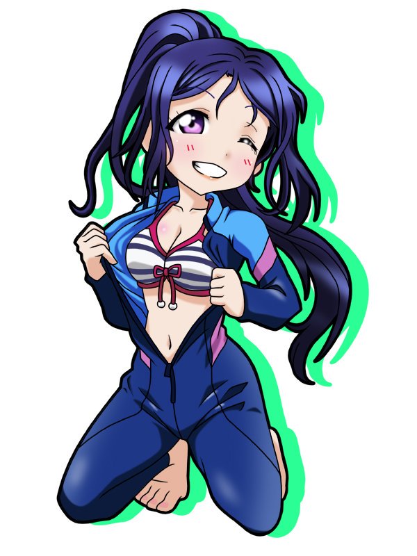 1girl, artist_name, artist_request, bikini, blue_bikini, blue_bodysuit, blue_hair, blush