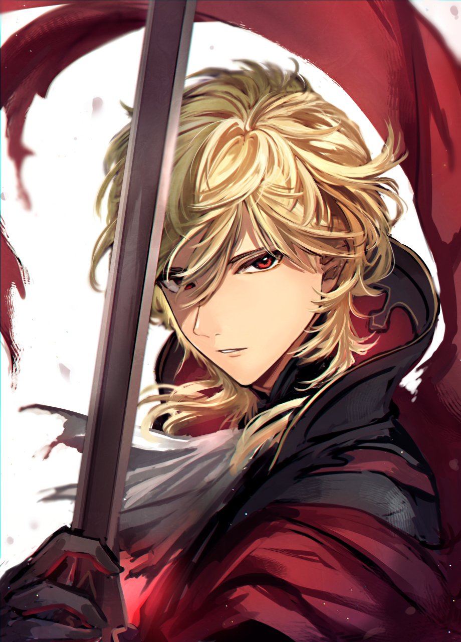 1boy, blonde_hair, cape, coat, commentary_request, eldigan_(fire_emblem), fire_emblem, fire_emblem:_genealogy_of_the_holy_war