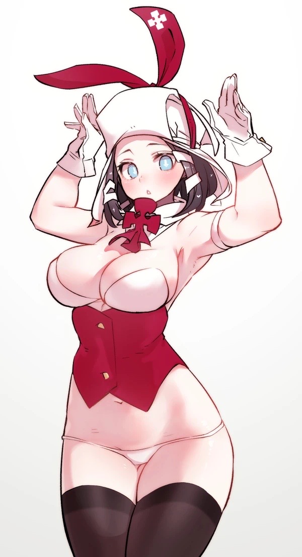 1girl, animal_ears, armpits, arms_up, arrow_(en'en_no_shouboutai), blue_hair, breasts, en'en_no_shouboutai