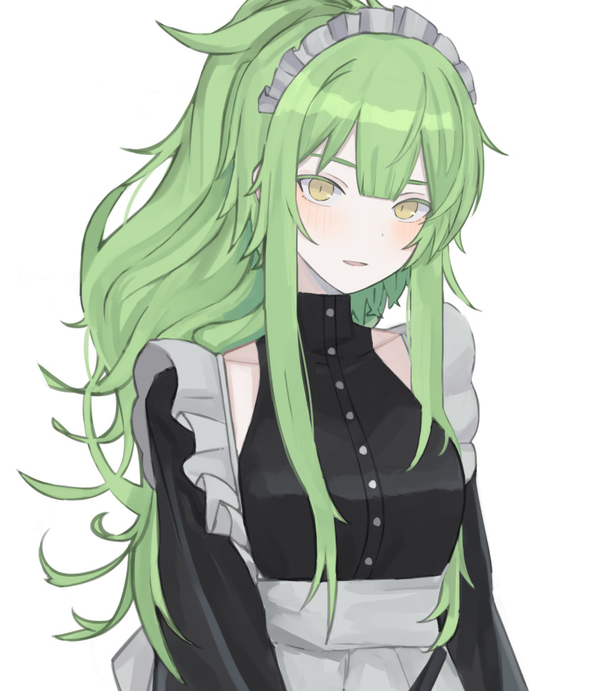 1girl, a_iri_a, apron, bad_id, bad_pixiv_id, blush, girls'_frontline, green_hair
