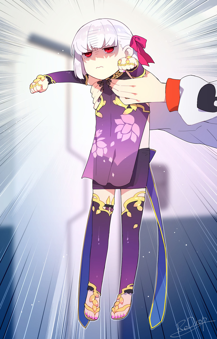 1girl, 3:, carrying, elbow_gloves, emphasis_lines, fate/grand_order, fate_(series), gloves