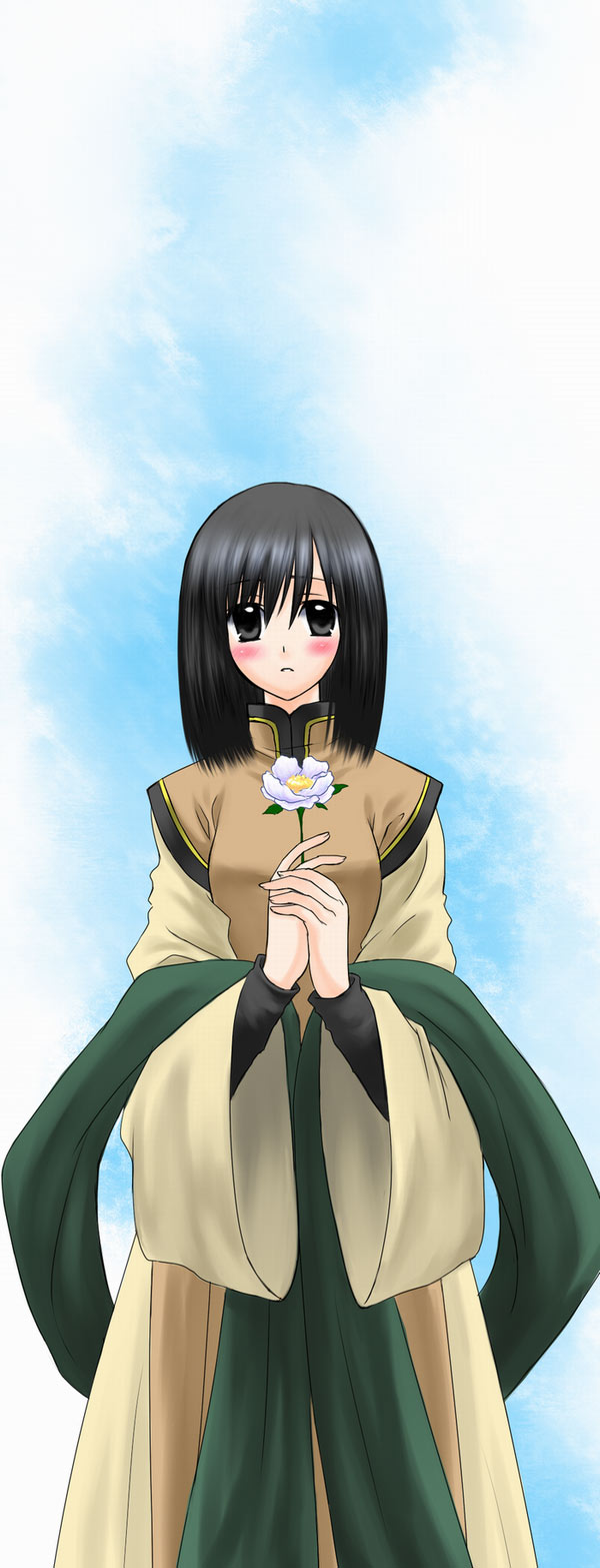 black_hair, blush, bo_(774berry), fire_emblem, fire_emblem:_genealogy_of_the_holy_war, flower, grey_eyes, highres