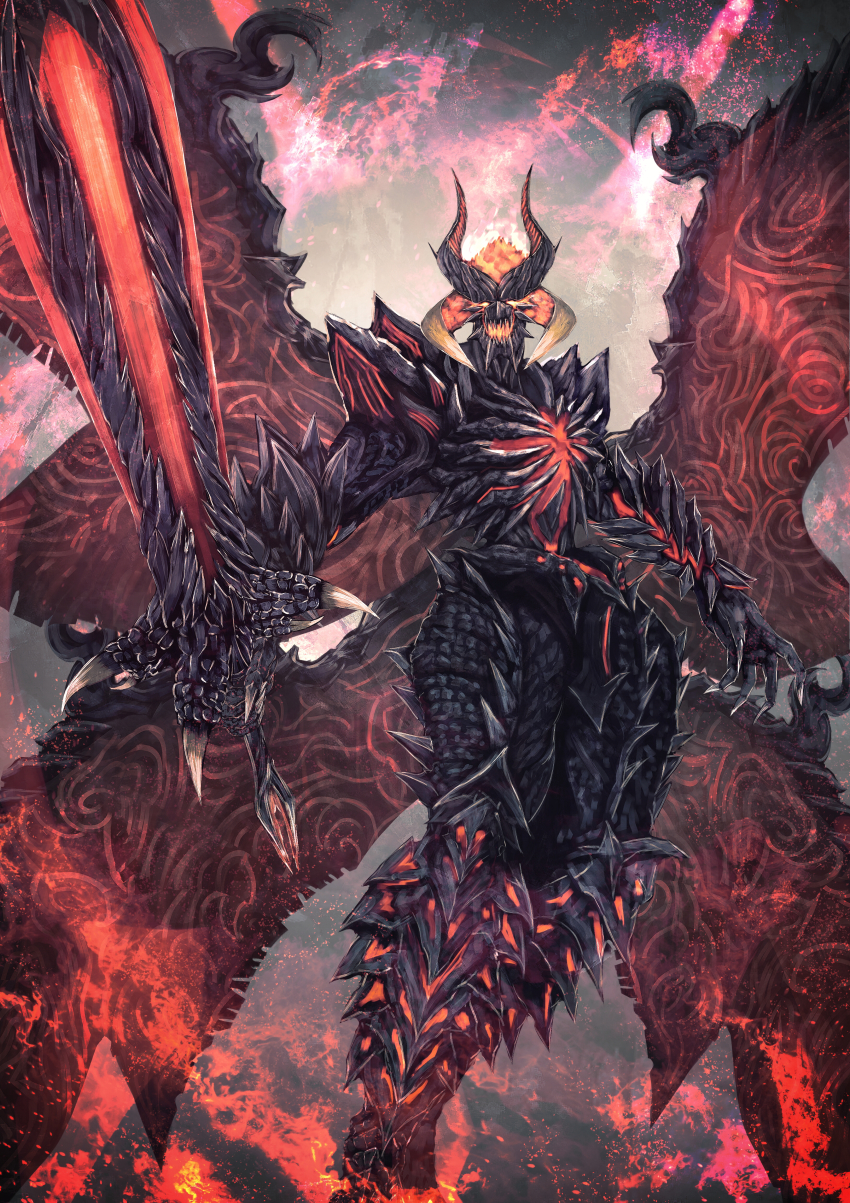 absurdres, aura, claws, dante_(devil_may_cry), demon, devil_may_cry_(series), devil_may_cry_5, devil_sword_dante