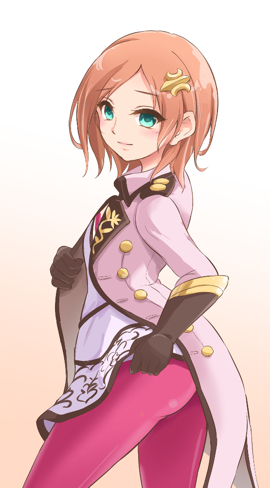 1girl, aose_saratoga, ass, atelier_(series), atelier_meruru, blush, coat, dress