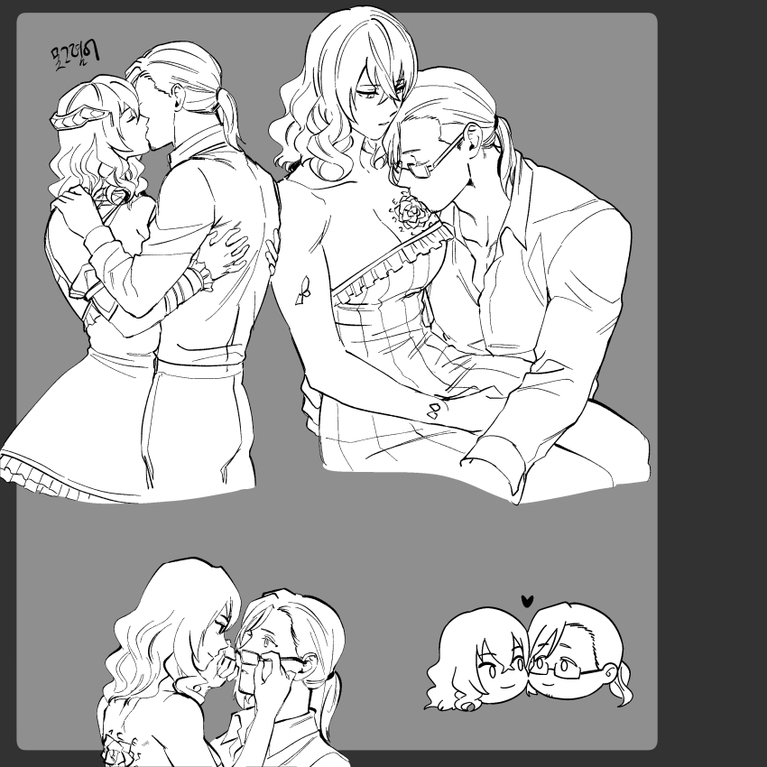 1boy, 1girl, absurdres, bloodstained:_ritual_of_the_night, bloodstained_(series), breasts, cleavage, flower_tattoo