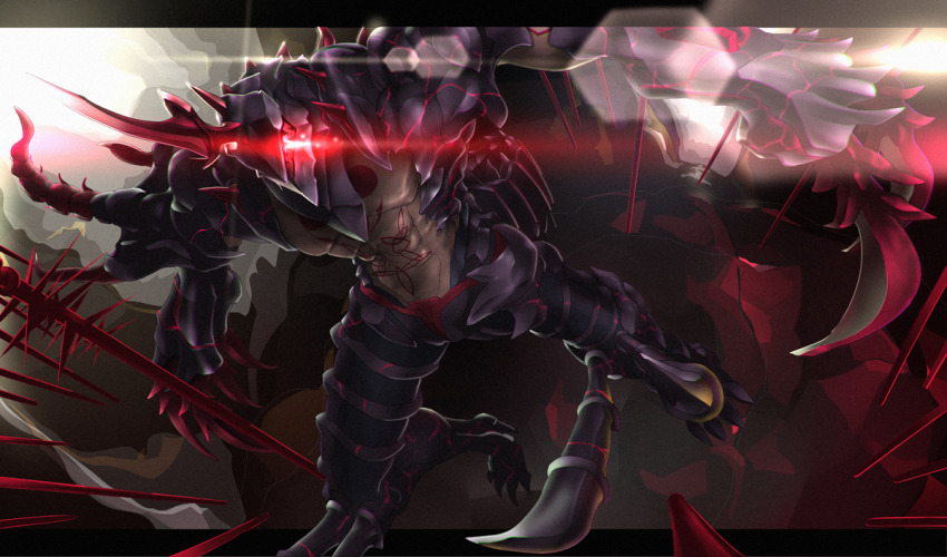 1boy, abs, black_gloves, black_pants, bodypaint, claws, cu_chulainn_(fate), cu_chulainn_alter_(curruid_coinchenn)_(fate)