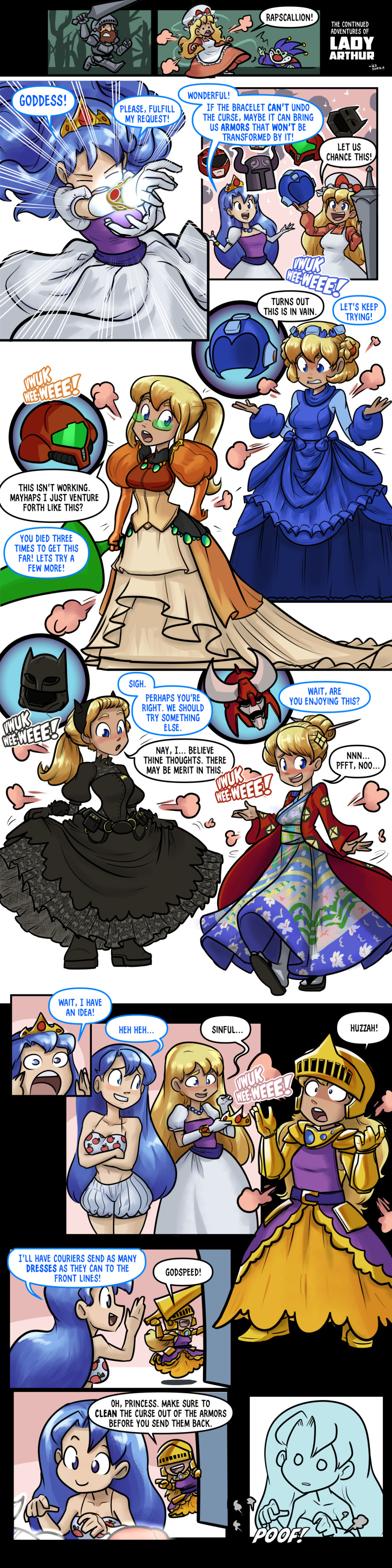 1boy, 1girl, absurdres, armor, batman_(cosplay), batman_(series), beard, blonde_hair