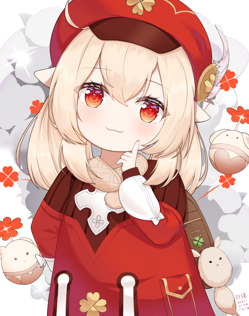 1girl, absurdres, backpack, bag, blonde_hair, blush, newsboy_cap, child