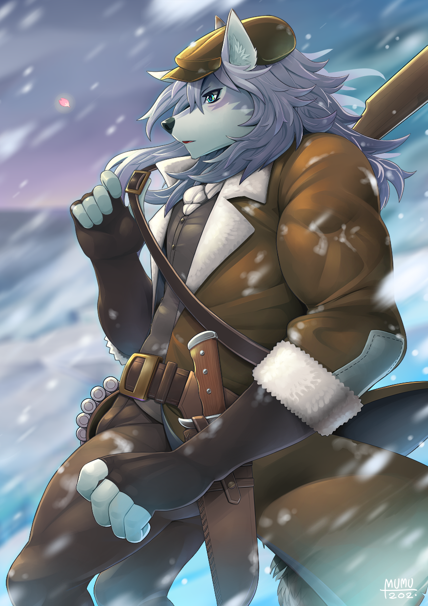 1boy, animal_ears, bara, blush, brown_pants, dagger, fate/grand_order, fate_(series)