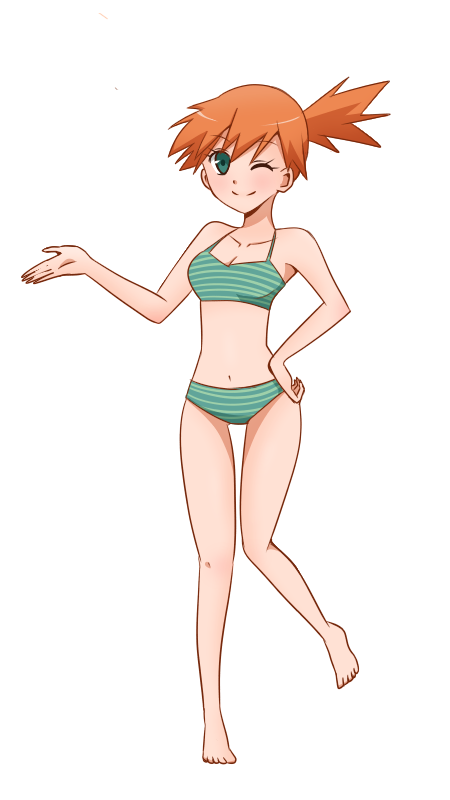 1girl, aqua_eyes, barefoot, bikini, blue_eyes, breasts, full_body, hand_on_own_hip