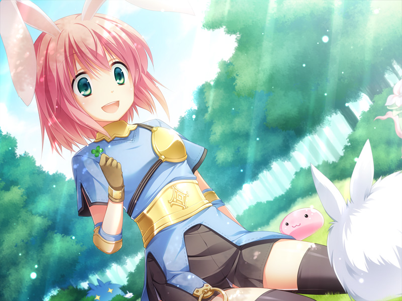 +_+, 1girl, :3, :d, akira_(139931), animal_ears, archer_(ragnarok_online), belt