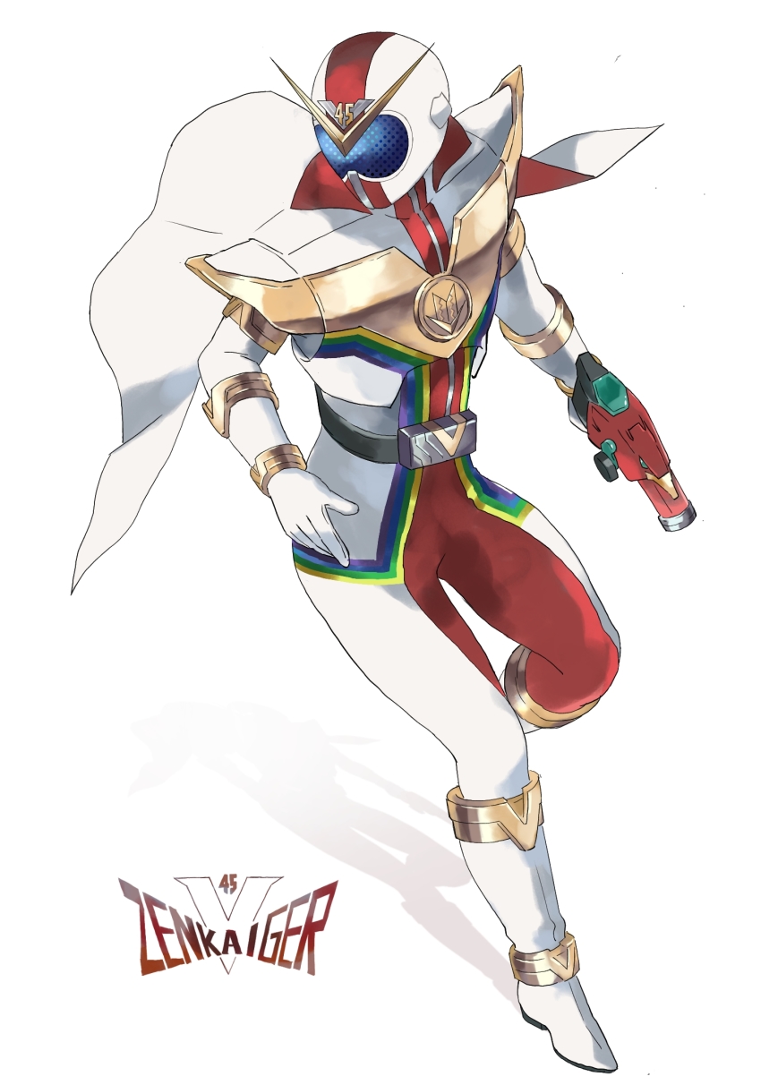 animification, armlet, belt, bracelet, cape, copyright_name, full_body, glint