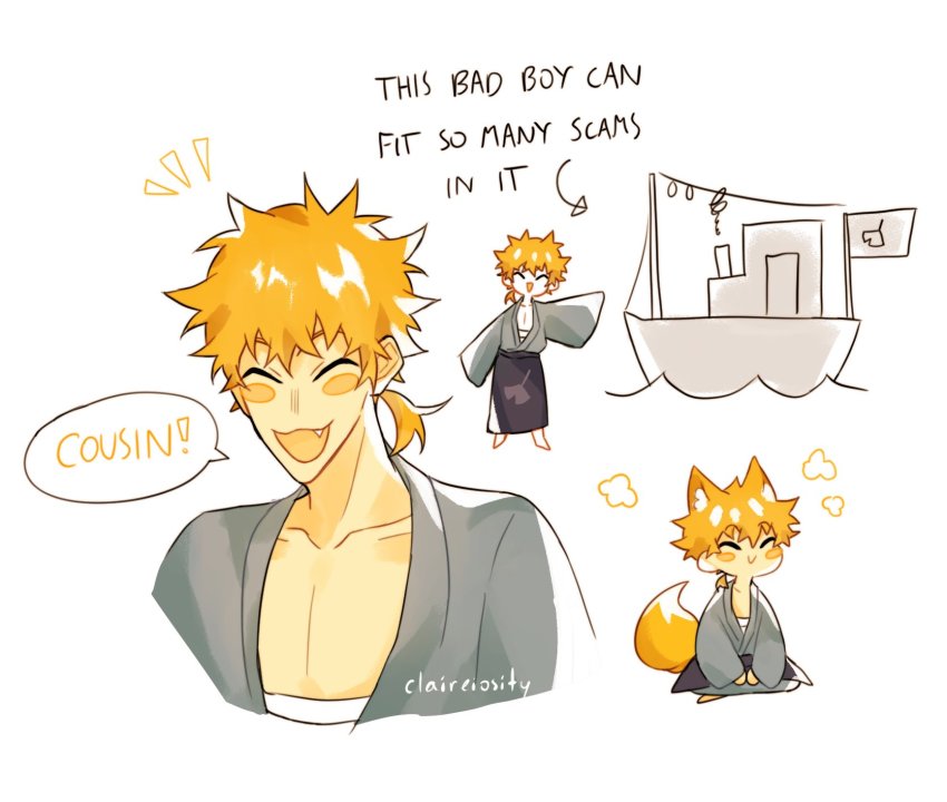 1boy, animal_crossing, animal_ears, arrow_(symbol), bandages, boat, chibi, claireiosity