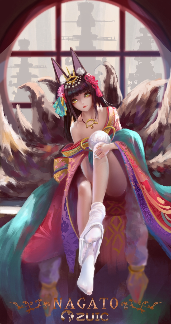 1girl, aged_up, animal_ear_fluff, animal_ears, artist_name, azur_lane, black_hair, brown_tail