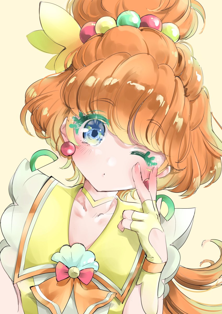 1girl, absurdres, blue_eyes, blush, brown_hair, clothing_cutout, collarbone, colored_eyelashes