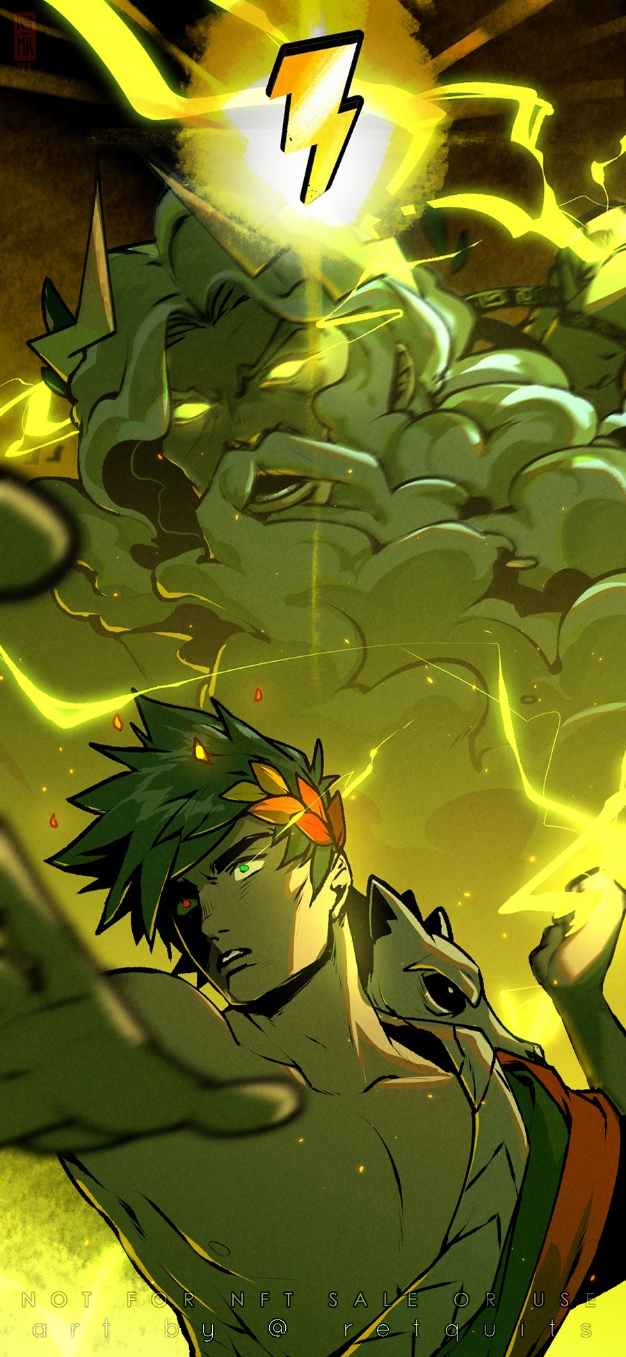 2boys, ancient_greek_clothes, artist_name, beard, black_hair, facial_hair, glowing, glowing_eyes