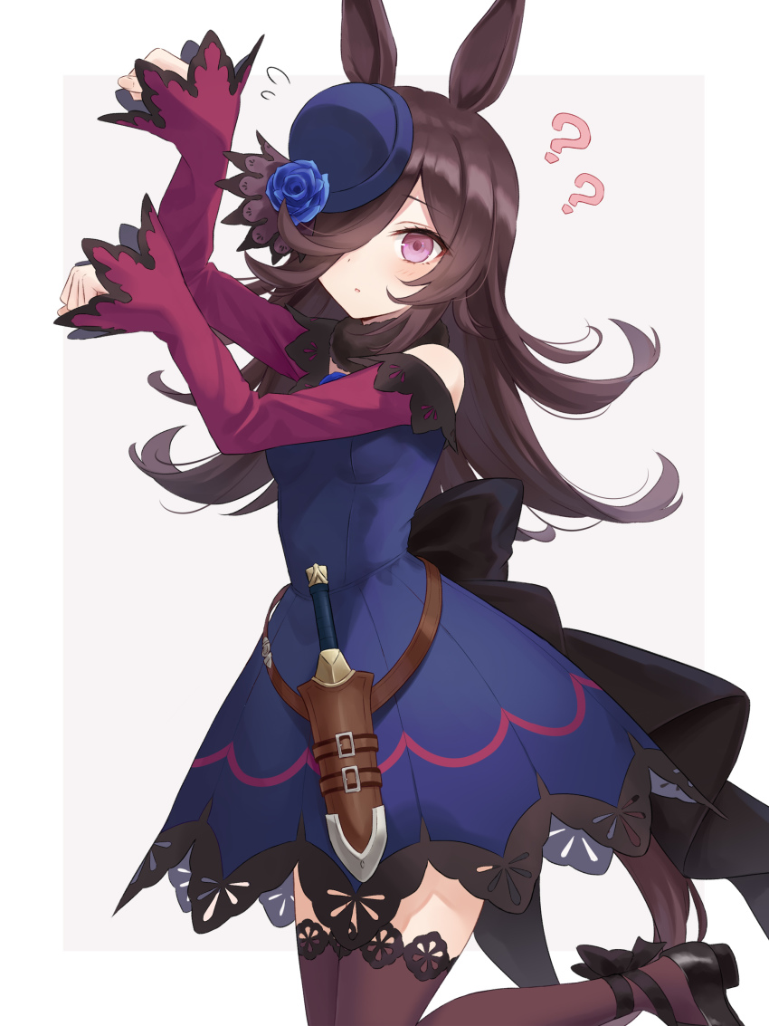 1girl, :o, absurdres, animal_ears, ankle_bow, ankle_ribbon, arms_up, azuuru