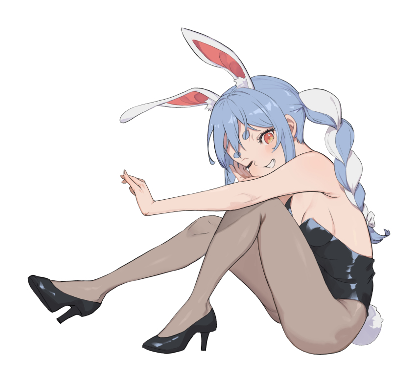 1girl, adapted_costume, animal_ear_fluff, animal_ears, backless_leotard, backless_outfit, black_footwear, black_leotard