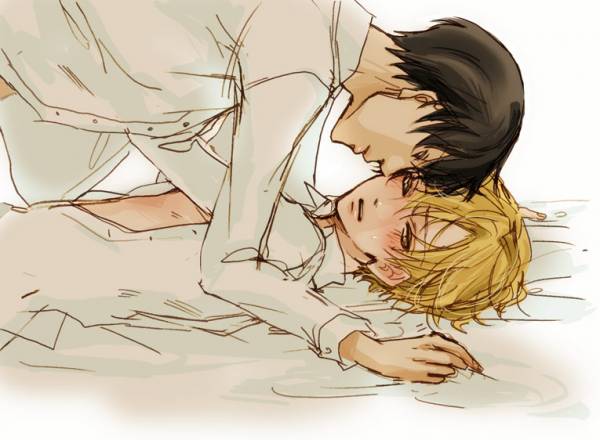 00s, 2boys, male_focus, multiple_boys, ootori_kyouya, open_clothes, open_shirt, ouran_high_school_host_club, shirt, suou_tamaki, yaoi