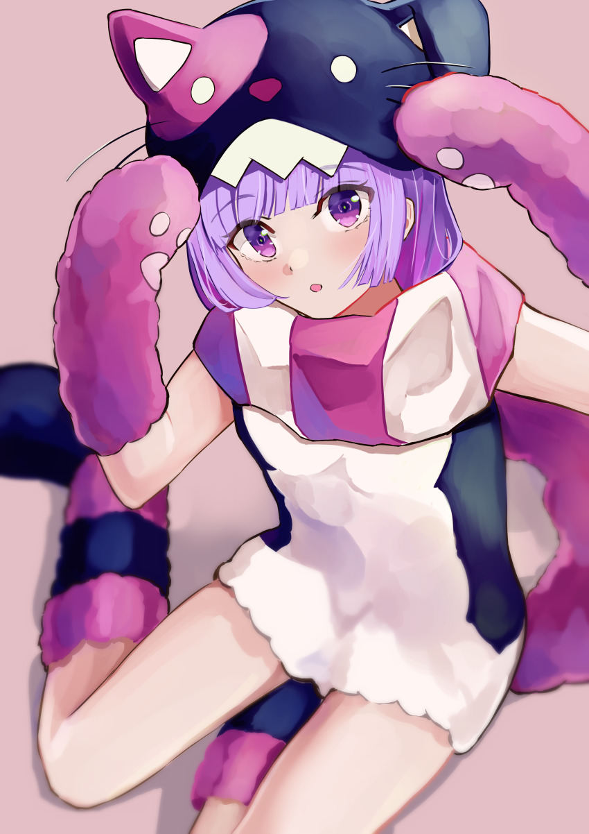 1girl, :o, absurdres, aikatsu!, aikatsu!_(series), animal_costume, animal_hands, animal_hood