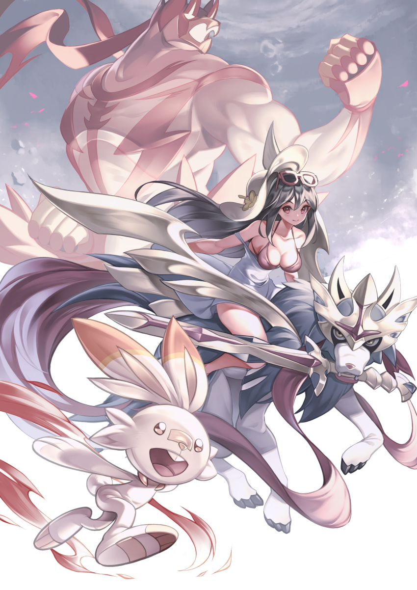 1girl, absurdres, black_hair, bra, breasts, brown_eyes, cleavage, closed_mouth