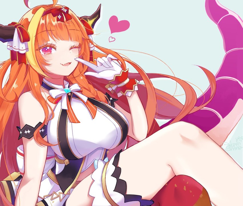 1girl, ahoge, arm_garter, artist_name, bare_arms, bare_shoulders, basara_masa, blonde_hair