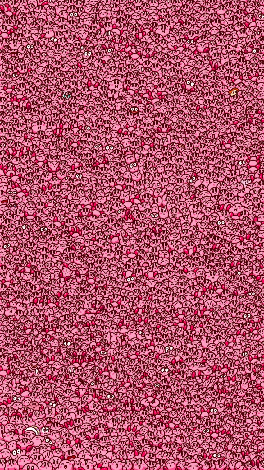 >_<, :i, @_@, blush_stickers, closed_eyes, closed_mouth, copy_ability, crossover, gen_1_pokemon, gooey_(kirby), hat, highres, jigglypuff, kirby, kirby_(series), nintendo, o3o, one_eye_closed, open_mouth, pokemon, pokemon_(creature), sleep_kirby, smile, tears, tongue, tongue_out, too_many, waddle_dee, x_x, yutakunatu