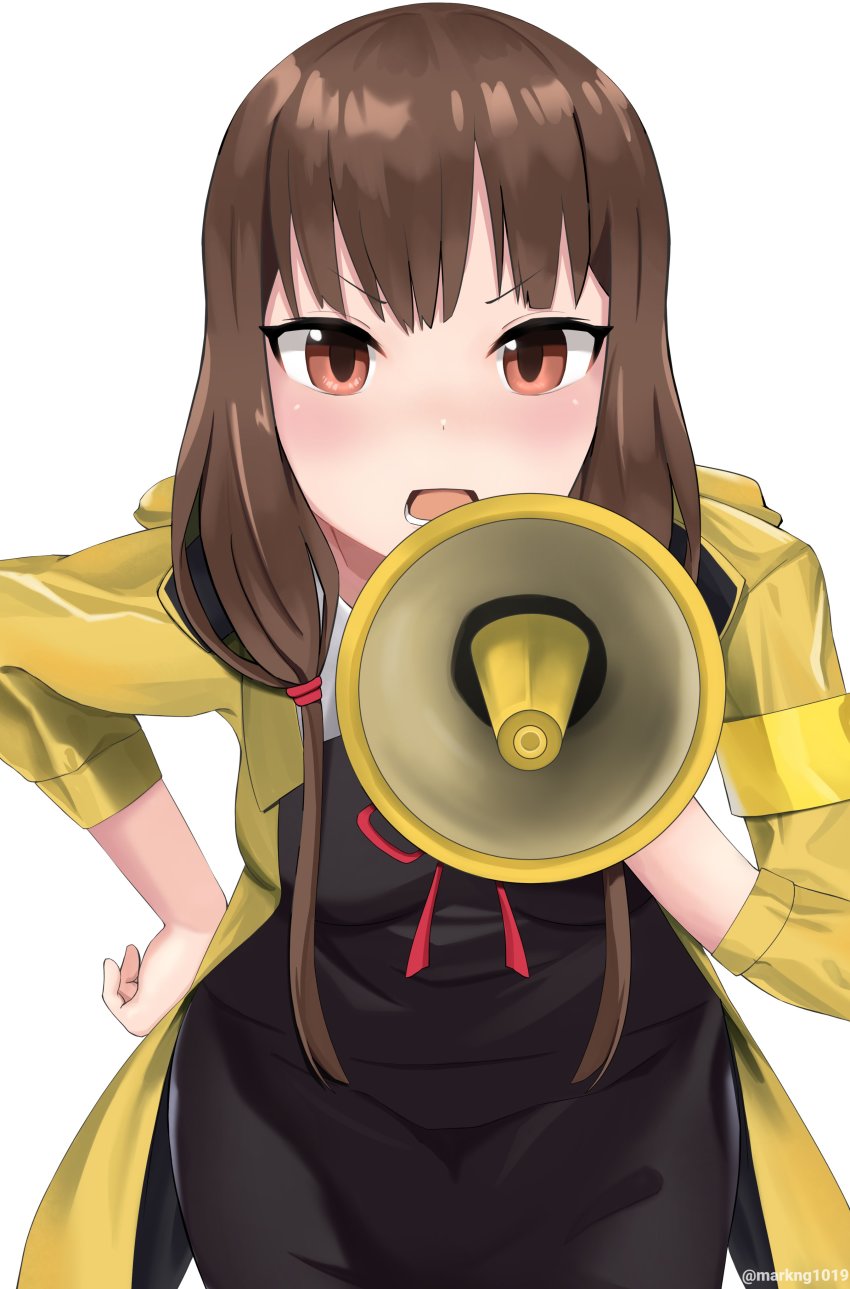 1girl, absurdres, brown_eyes, brown_hair, cosplay, crossover, girls'_frontline, highres