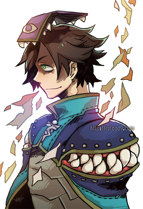 1boy, armor, bad_id, bad_pixiv_id, blue_cape, book, breastplate, brown_hair