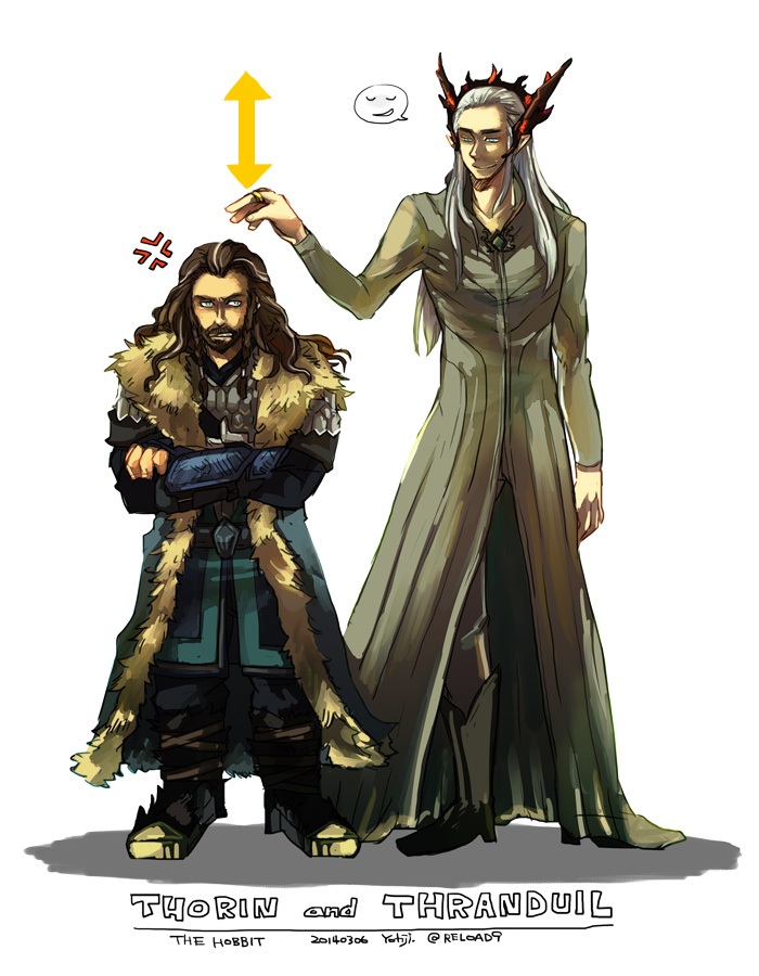 2boys, anger_vein, arrow_(symbol), bad_id, bad_pixiv_id, beard, black_footwear, black_pants