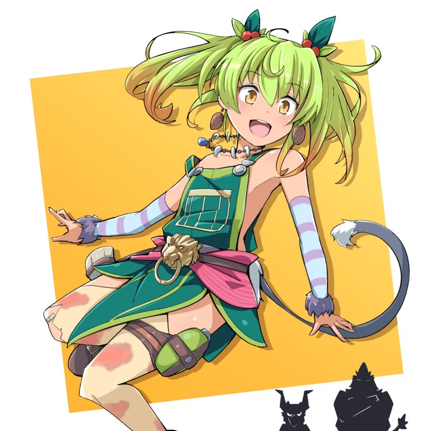 1girl, armpits, bare_shoulders, child, dark-skinned_female, dark_skin, falcom, fukkatsu_saisei_kaijin