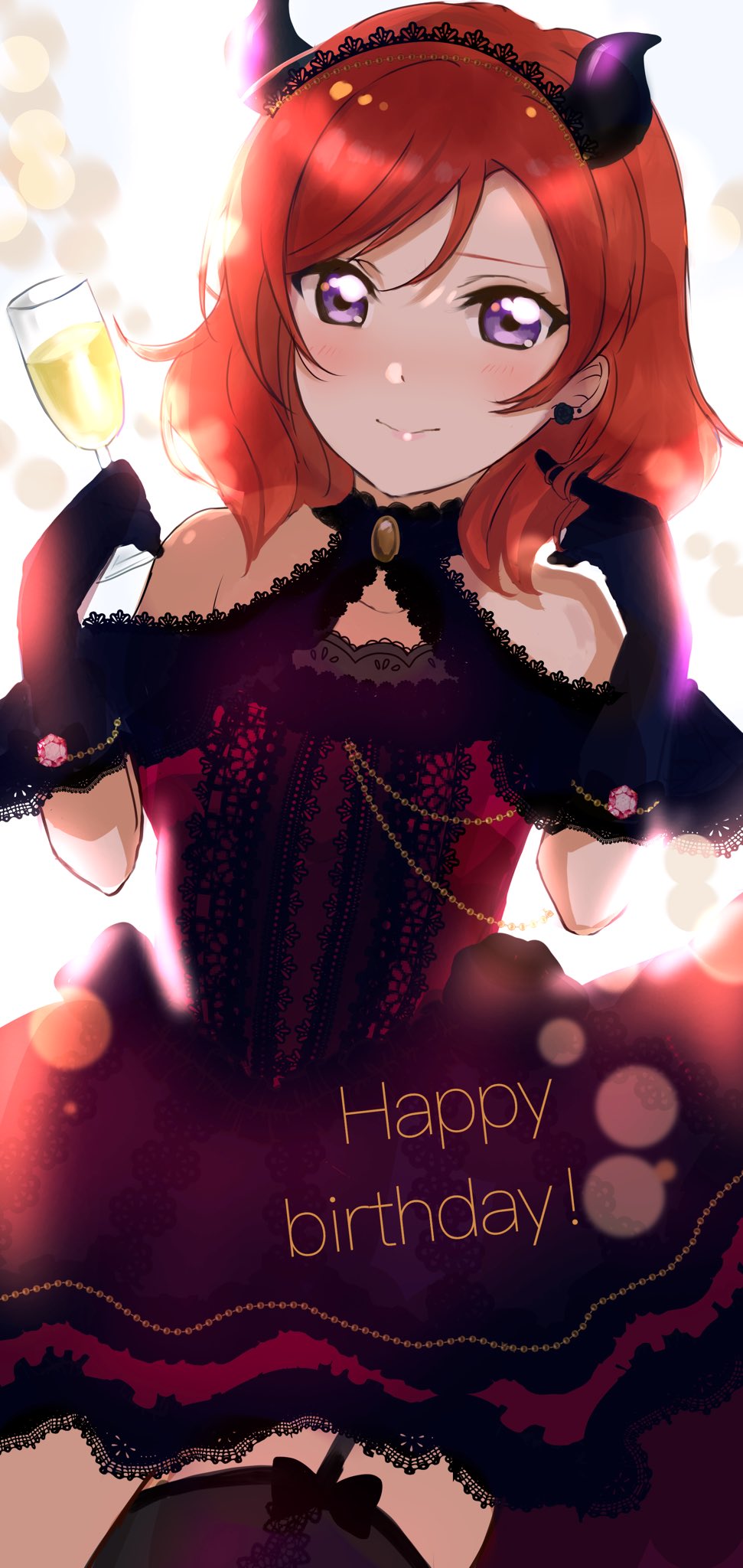 1girl, artist_name, artist_request, bare_shoulders, black_dress, black_gloves, black_skirt, blush