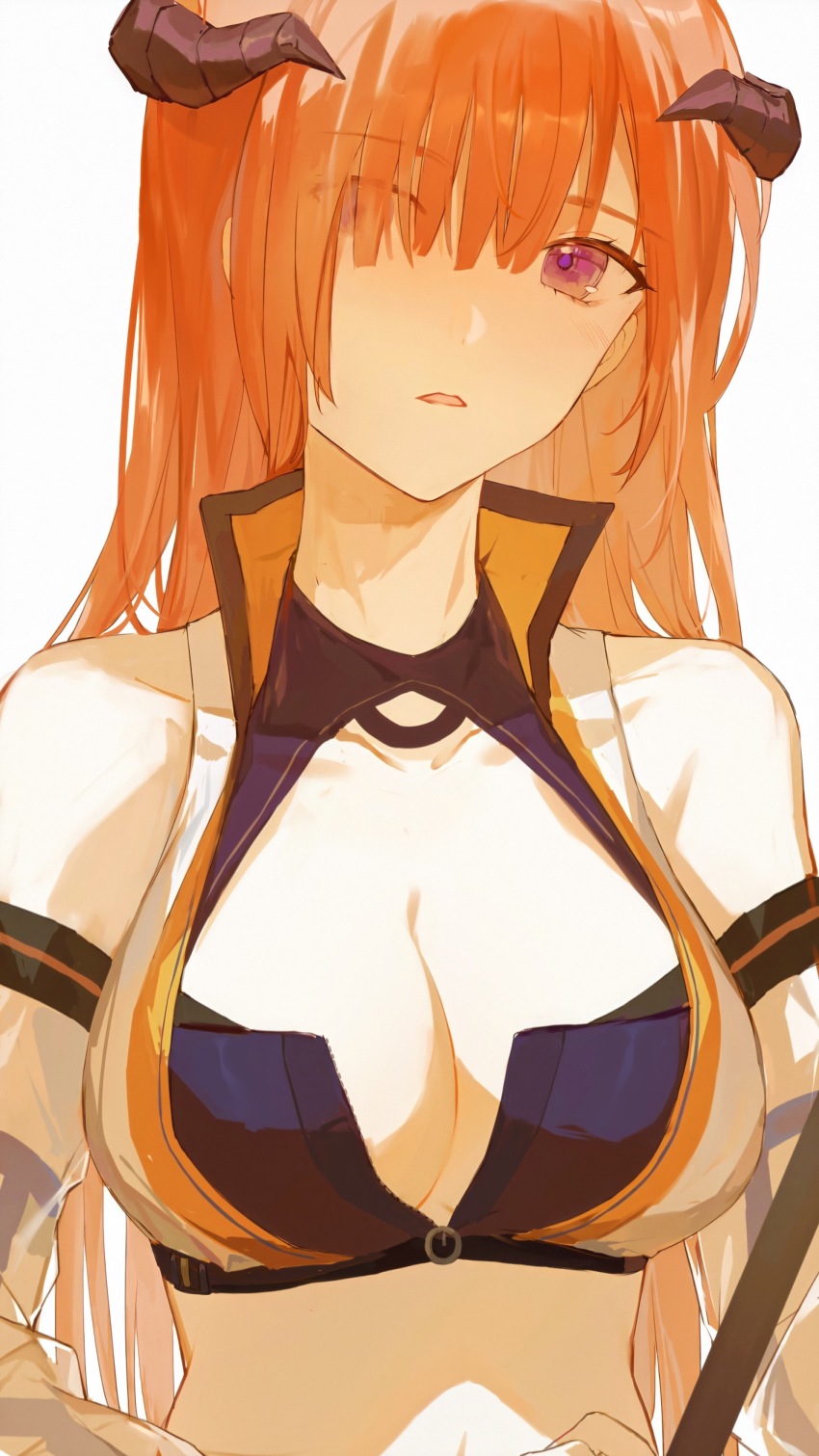 1girl, absurdres, arknights, bagpipe_(arknights), bagpipe_(queen_i)_(arknights), bagpipe_(queen_no._1)_(arknights), bare_shoulders, breasts