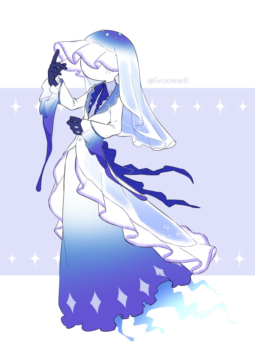 1girl, absurdres, dress, faceless, female_focus, highres, monster_girl, nom_(groowwll)