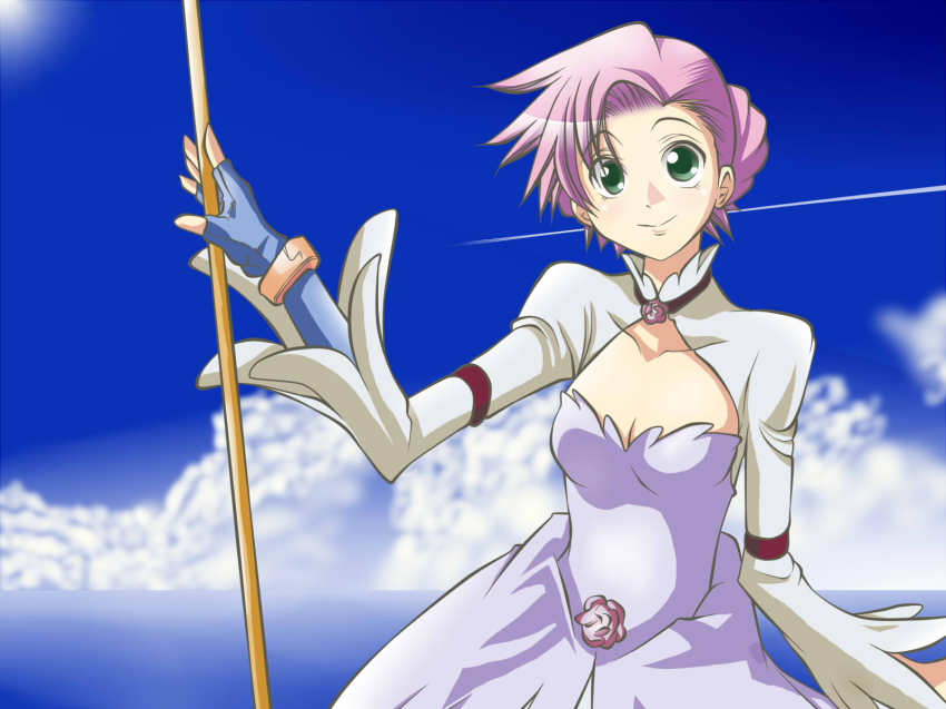 1girl, alternate_costume, aria_(manga), cloud, code_geass, cosplay, day, euphemia_li_britannia