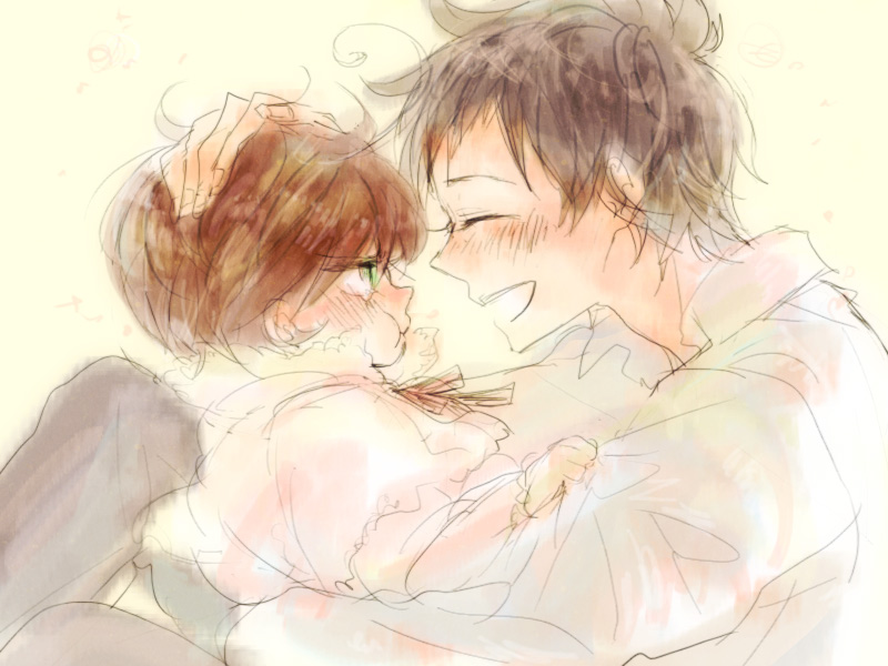 00s, 2boys, ahoge, axis_powers_hetalia, bad_id, bad_pixiv_id, blush, brown_hair