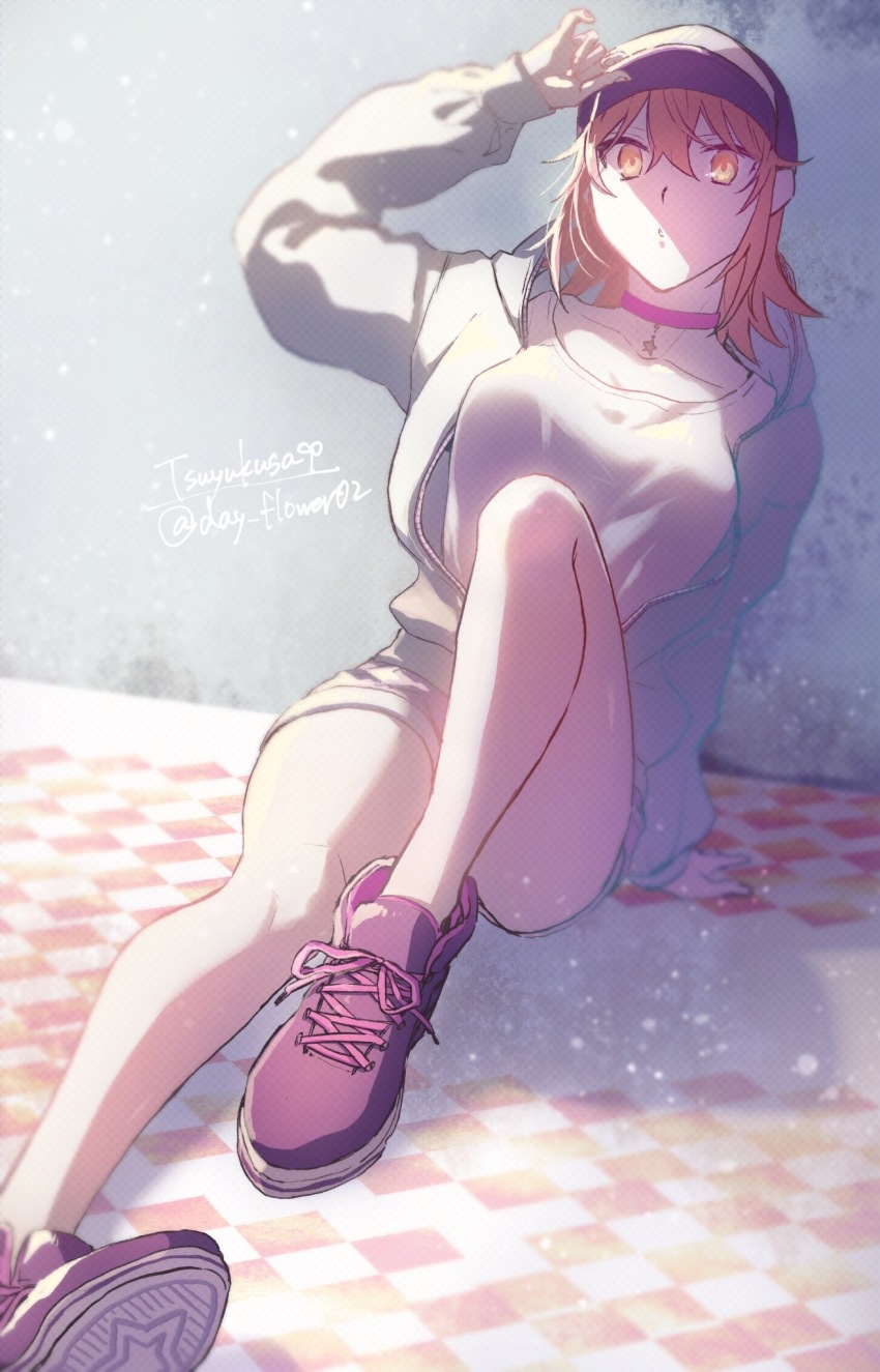 1girl, bad_id, bare_shoulders, breasts, fate/grand_order, fate_(series), fujimaru_ritsuka_(female), hair_between_eyes