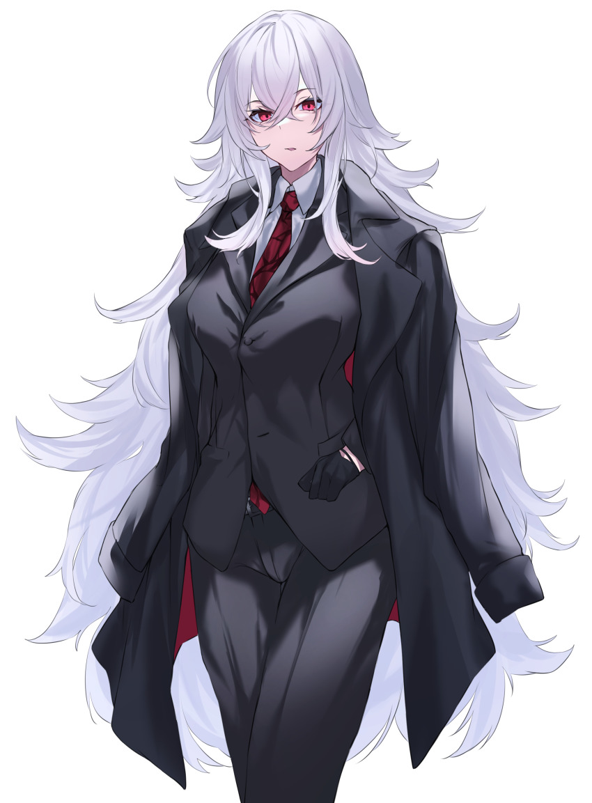 1girl, absurdres, alternate_costume, azur_lane, black_gloves, business_suit, commission, female_focus