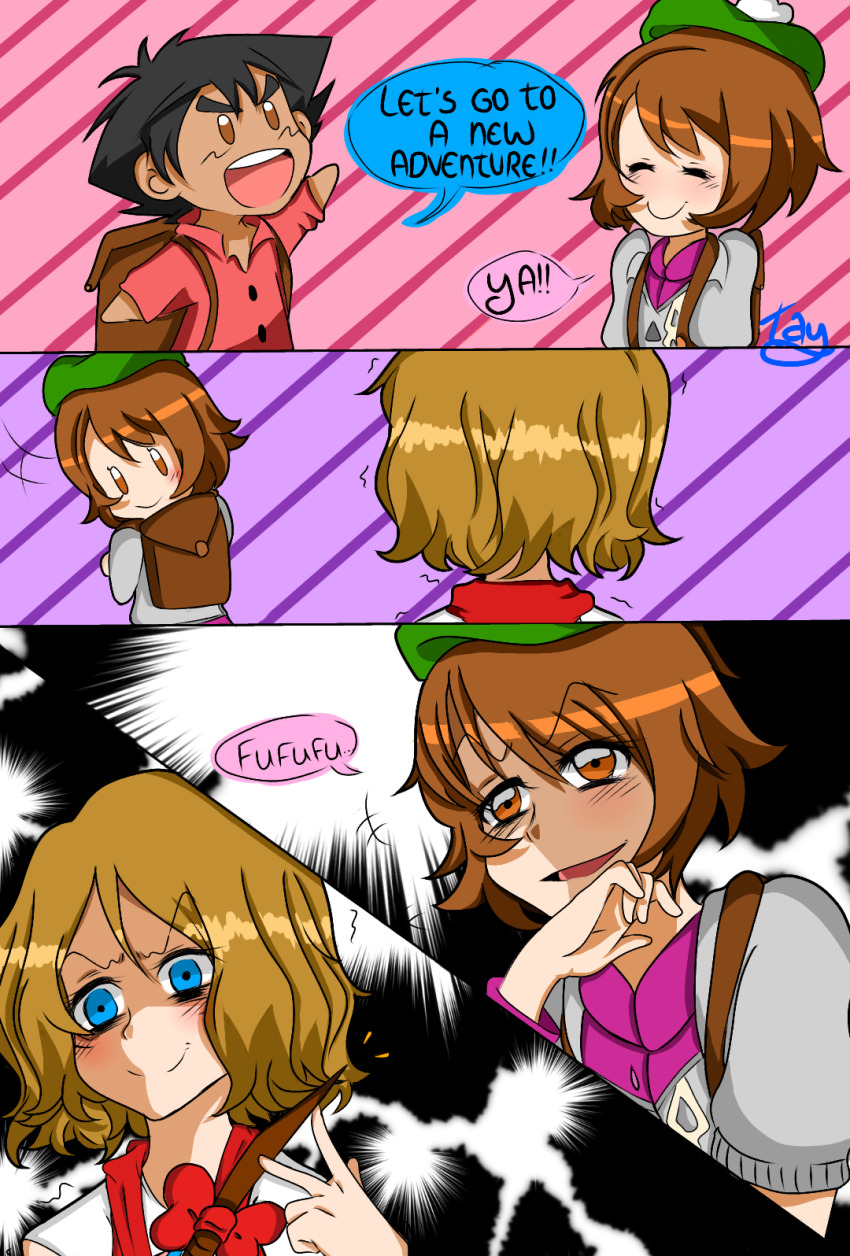 ash_ketchum, bad_id, bad_tumblr_id, cosplay, gloria_(pokemon), highres, jealous, nintendo