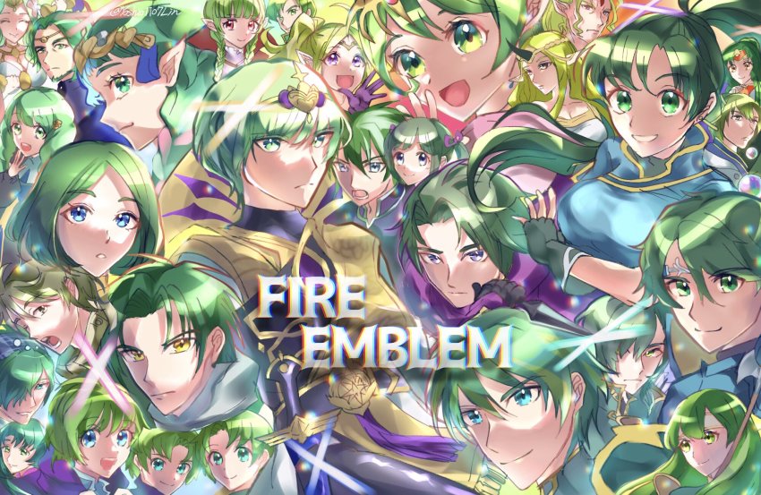 6+boys, 6+girls, abel_(fire_emblem), alm_(fire_emblem), armor, bikini, breasts, cecilia_(fire_emblem), character_request, closed_eyes, crown, dagger, duma_(fire_emblem), elincia_ridell_crimea, ephraim_(fire_emblem), father_and_child, father_and_daughter, fire_emblem, fire_emblem:_genealogy_of_the_holy_war, fire_emblem:_mystery_of_the_emblem, fire_emblem:_path_of_radiance, fire_emblem:_radiant_dawn, fire_emblem:_the_binding_blade, fire_emblem:_the_blazing_blade, fire_emblem:_the_sacred_stones, fire_emblem:_three_houses, fire_emblem_awakening, fire_emblem_echoes:_shadows_of_valentia, fire_emblem_fates, fire_emblem_heroes, flayn_(fire_emblem), gloves, green_eyes, green_hair, heath_(fire_emblem), highres, kaze_(fire_emblem), knife, large_breasts, lewyn_(fire_emblem), linhardt_von_hevring, long_hair, lugh_(fire_emblem), lyn_(fire_emblem), male_byleth_(fire_emblem), matching_hair/eyes, midori_(fire_emblem), mila_(fire_emblem), mother_and_child, mother_and_daughter, mother_and_son, multiple_boys, multiple_girls, nah_(fire_emblem), nino_(fire_emblem), nintendo, nowi_(fire_emblem), one_eye_closed, open_mouth, palla_(fire_emblem), parent_and_child, ponytail, raigh_(fire_emblem), rhea_(fire_emblem), sedgar_(fire_emblem), seteth_(fire_emblem), short_hair, smile, sothe_(fire_emblem), sothis_(fire_emblem), swimsuit, tiki_(fire_emblem), tiki_(young)_(fire_emblem), trait_connection, weapon, yellow_eyes, yoshio1107
