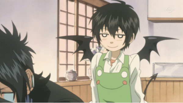 00s, 2boys, animated, animated_gif, apron, demon, kumohira_tobari_durandal, multiple_boys, nabari_no_ou, rokujo_miharu, tears, wings