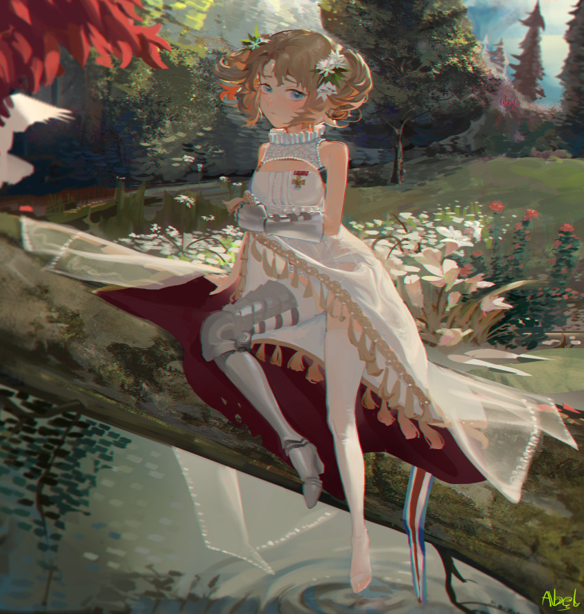 abel_makkonen_tesfaye, absurdres, animal, armor, artist_name, asymmetrical_footwear, bare_shoulders, bird