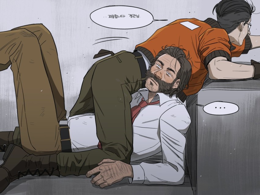 2boys, bad_id, bad_postype_id, belt, black_hair, bomber_jacket, boots, brown_hair