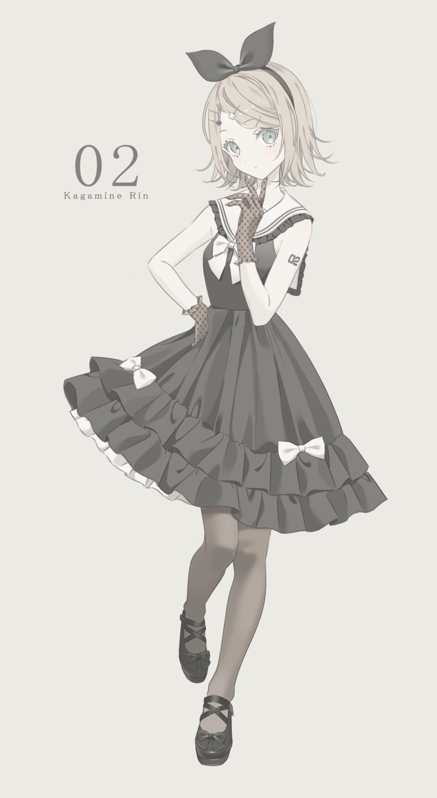 1girl, absurdres, adapted_costume, azuki_(ckxs7444), bare_shoulders, black_bow, black_dress, black_shoes