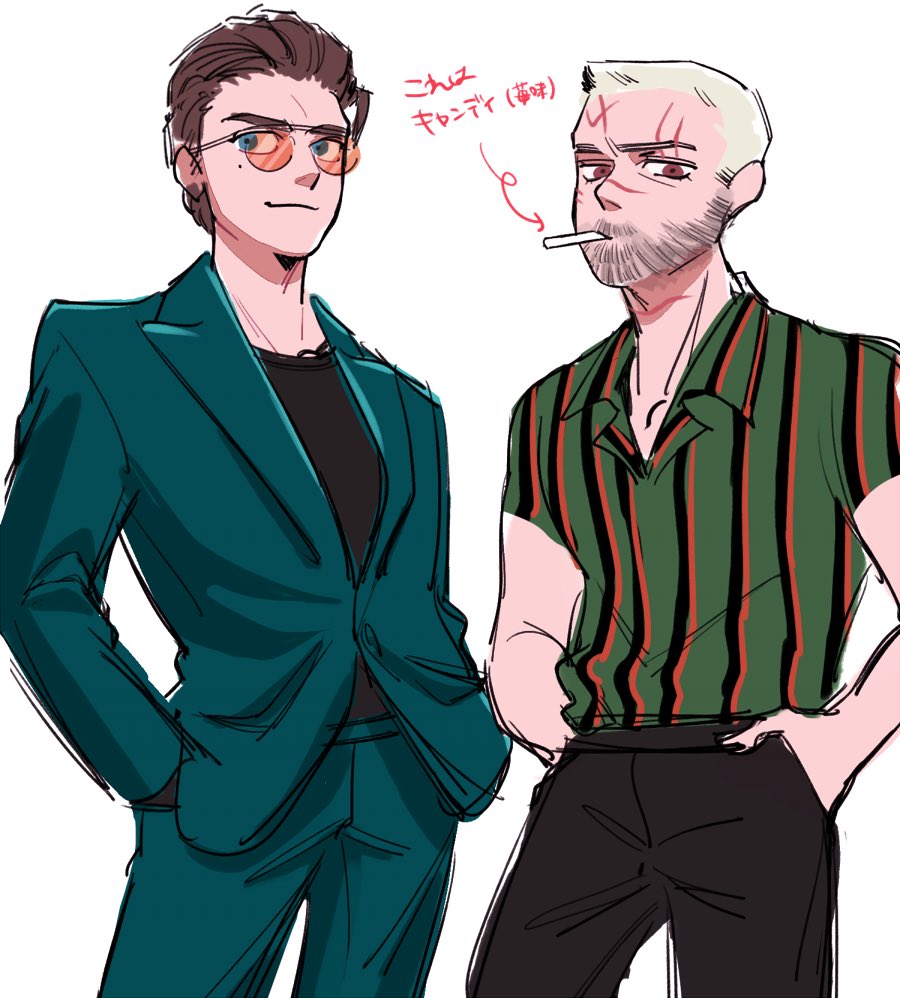 2boys, birds_of_prey, black_mask_(batman), cigarette, dc_comics, dccu, hands_in_pockets, mole